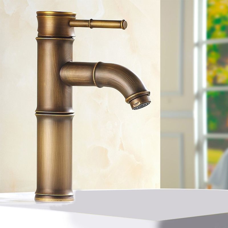 One Hole Faucet Country Vessel Sink Bathroom Faucet with Single Lever Handle