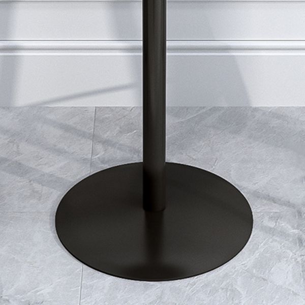 Glam Style Iron Marble Bar Table Indoor Pedestal Bistro Table - 21.6"W x 41.3"H