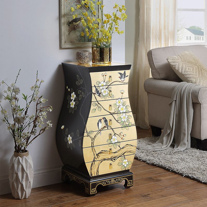 Classic Glam Storage Chest Solid Wood Dresser , 13.26 Inch Width