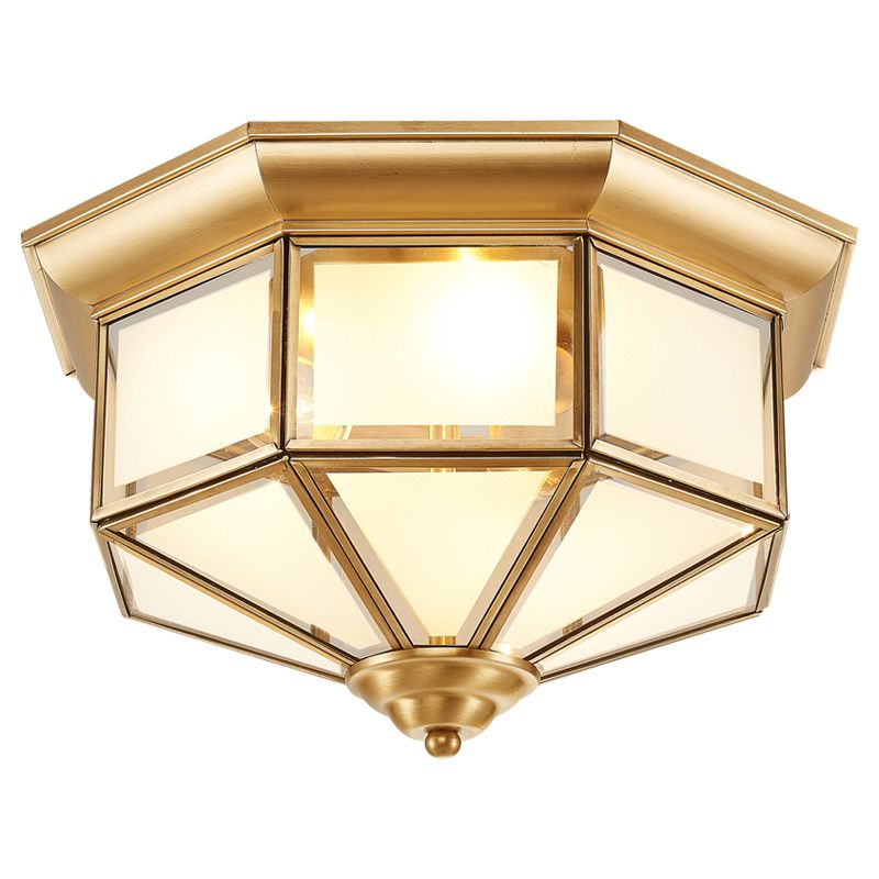 American Colonial Ceiling Light Multi Lights Close to Ceiling Lamp for Bedroom