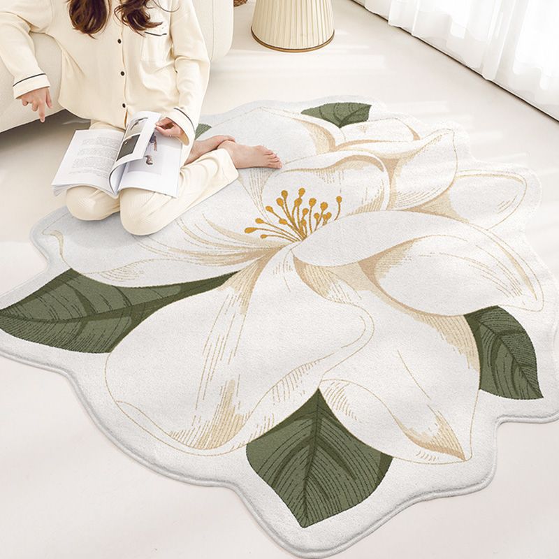 Novelty Area Rug Living Room Contemporary Carpet Floral Pattern Non-Slip Backing Carpet