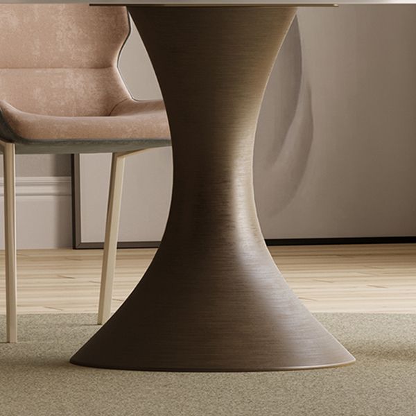 Traditional Luxury Round Table Stone Top Gold Base Dining Table