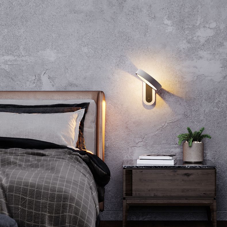 Minimalisme rotatif lampe murale à LED cylindrique