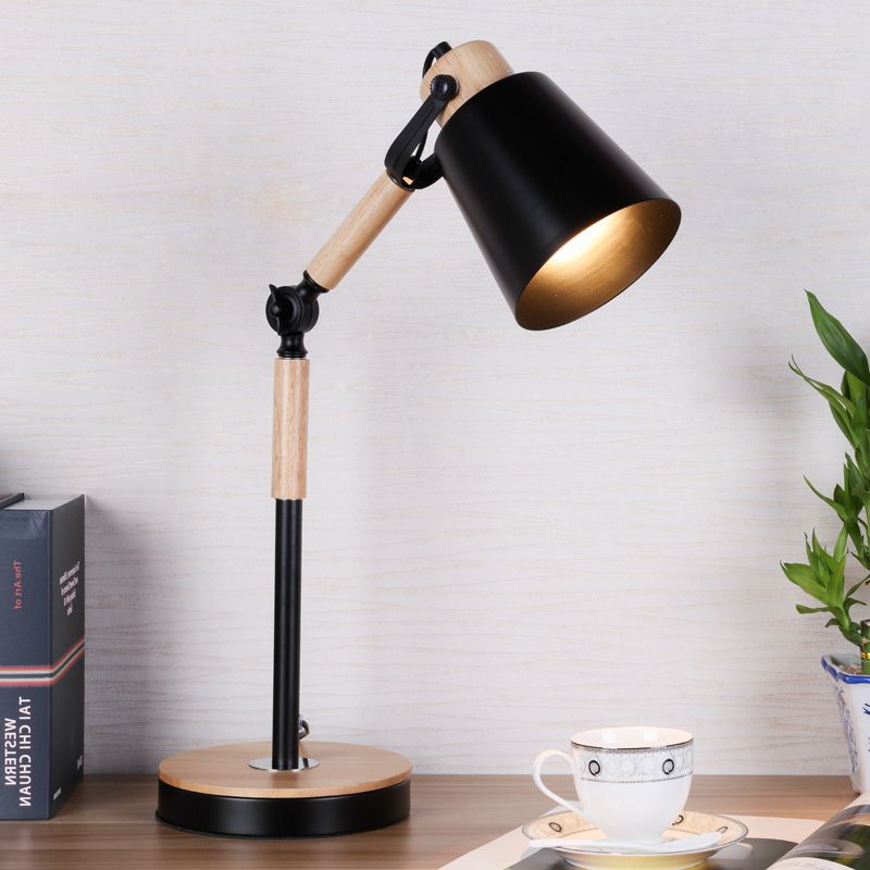 Lampada da tavolo Bell moderna in metallo con 1 lampadina, lampada da comodino bianca/nera per soggiorno