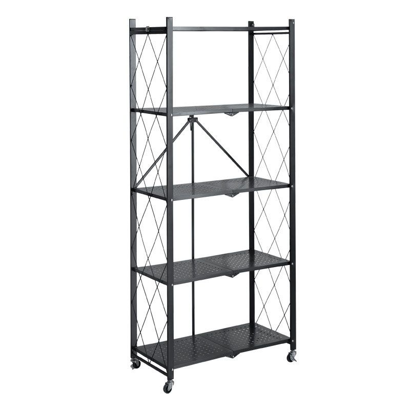 3/4/5-Shelf-Stahl Industrial ETAGERE BOOKSELE SCHELICE SPICAL OPEN BOOKSELEL mit Zauberrädern