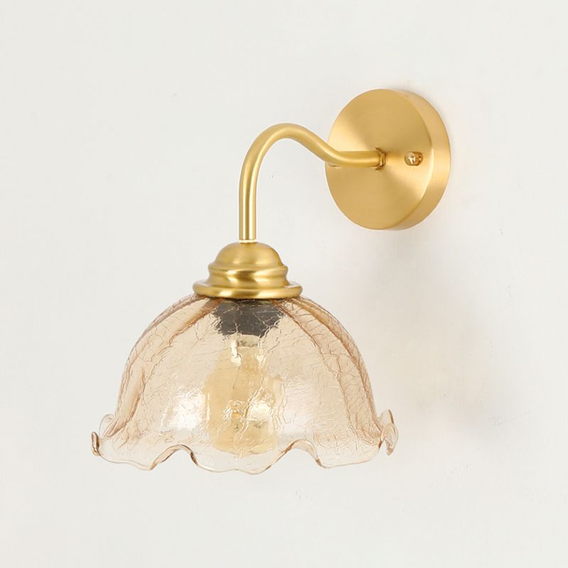 Modern Style Flower Shaped Wall Mounted Lamp Metal 1 Light Wall Lighting Fixtures