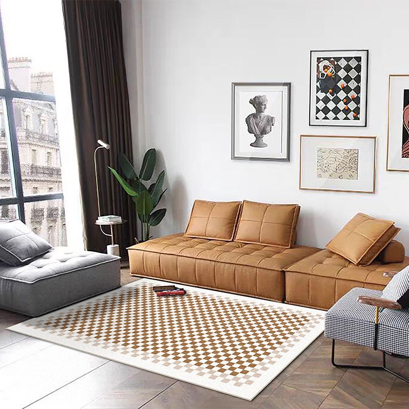 Simplicité Tapis en vigueur Polyester Area Polyester Tapis Tacon résistant à la tache Rison pour décoration pour la maison