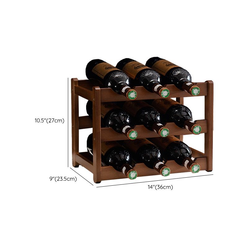 Modern Wine Rack Solid Wood Wine Bottle Rack for Living Room