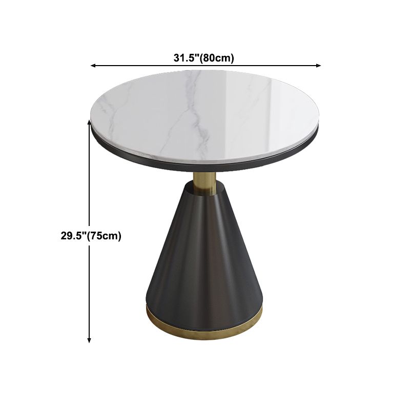 Metal Traditional Luxury Round Indoor Table Stone Top Table for Kitchen