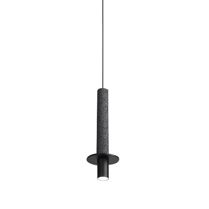 Terrazzo Tubular Pendant Lighting Simplicity LED Hanging Light for Dining Room