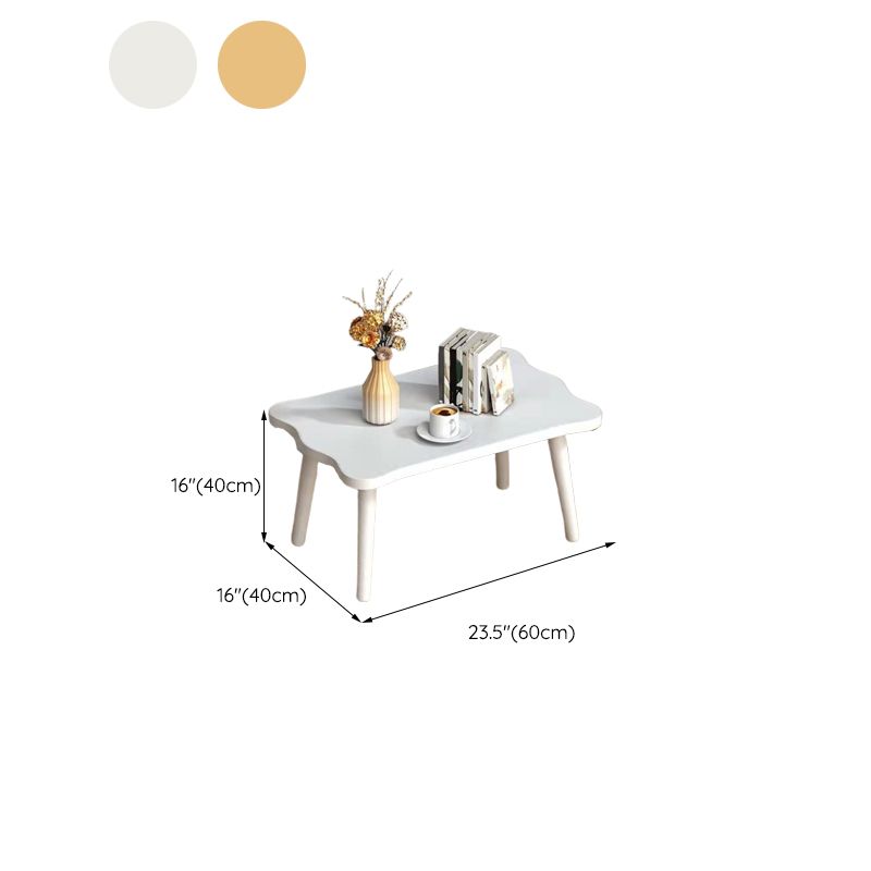 Modern Wood Side Table Bedroom No Distressing End Table with 4 Legs