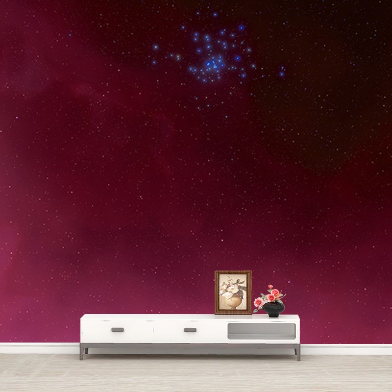 Photography Stain Resistant Wallpaper Galaxy Living Room Wall Mural