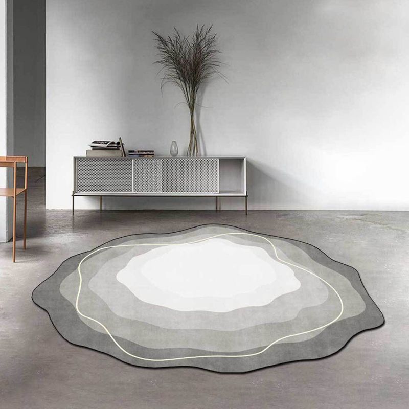 Novelty Ombre Print Carpet Simple Polyester Rug Pet Friendly Area Rug for Living Room