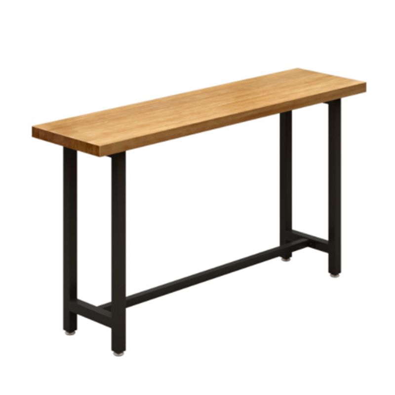 Modern 1/7 Pieces Bar Table Set Rectangle Wood Counter Table with High Stools