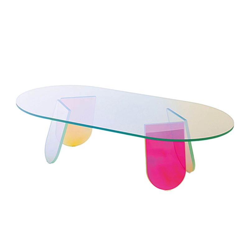 Luxurious Acrylic Side Table Round/Oval Side End Snack Table