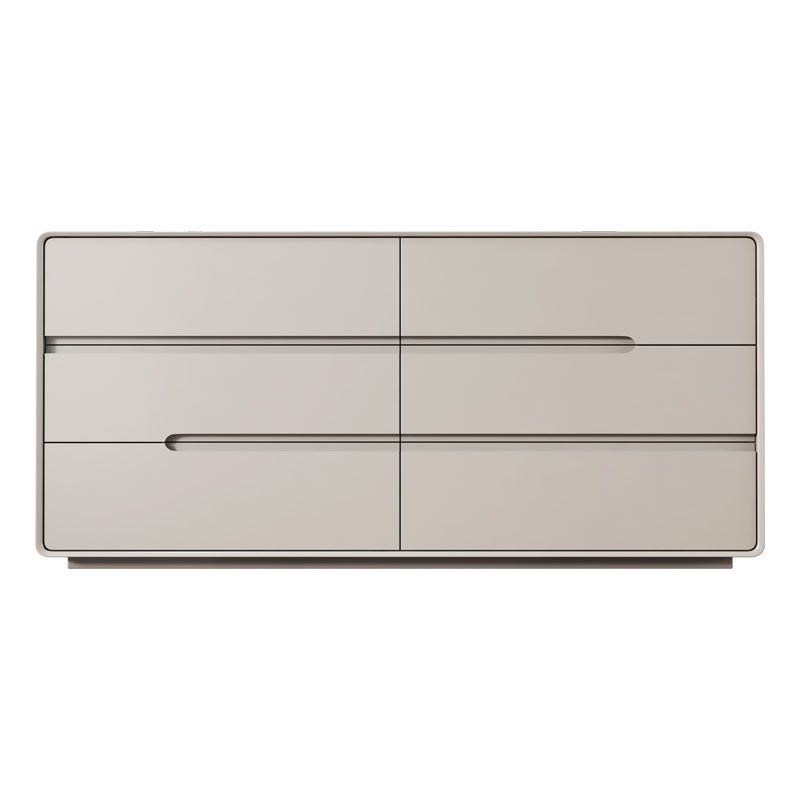 Modern Horizontal Double Dresser Wood Storage Dresser for Bedroom