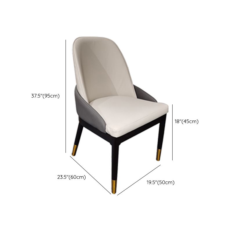 Glam Kitchen Dining Chairs Upholstered Side Chairs with Wood Leg