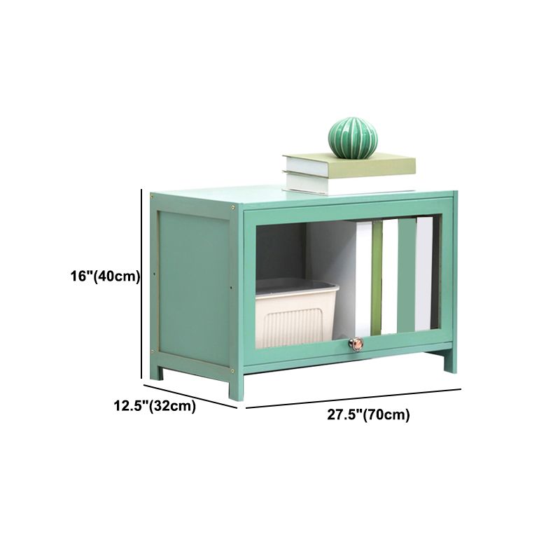 Contemporary Green Barrister Bookcase Bamboo Bookcase for Home Office