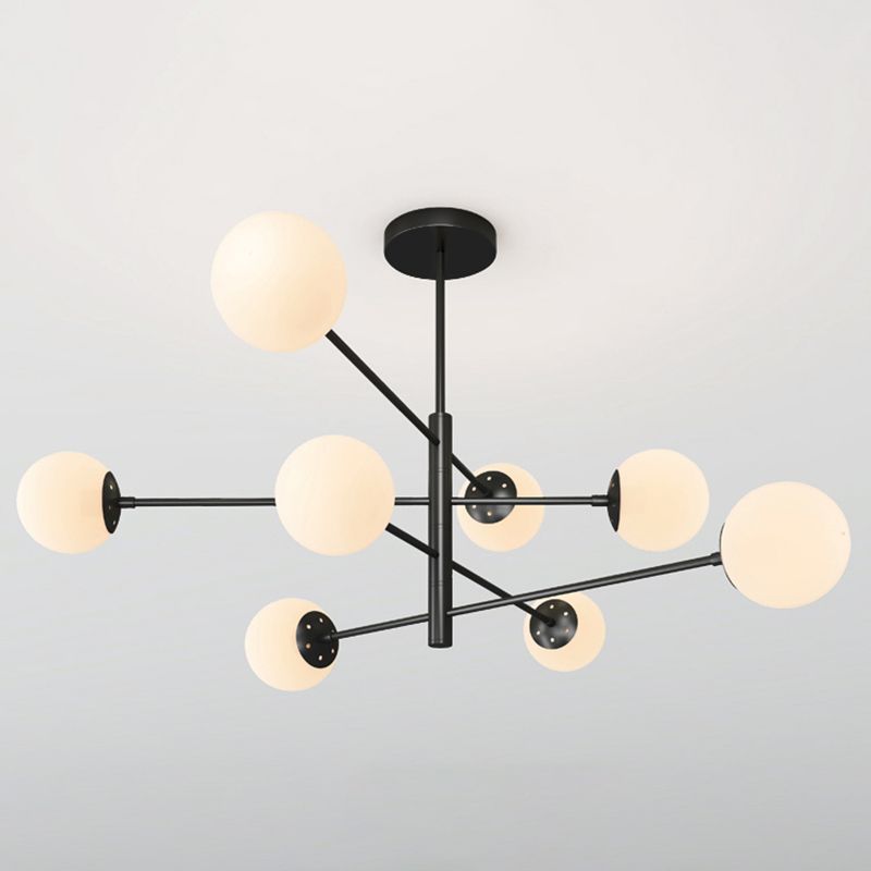 Burbujas sala de estar lámpara lámpara de lámpara vidrio de techo de estilo moderno luz en negro