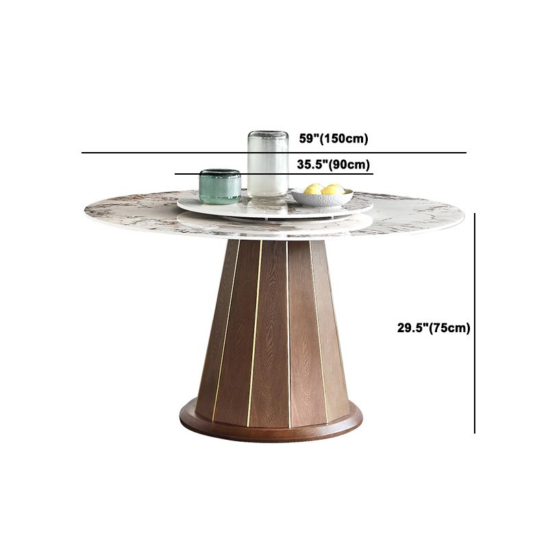 Modern Style Sintered Stone Dining Set Wood 1/4/5/7 Pieces Dining Set for Dining Areas