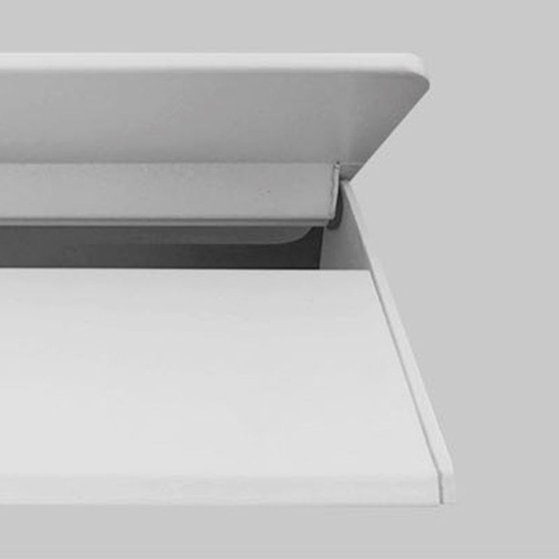 Single Contemporary White Wall Mounted Sconce Metallic Shaded Wall Light