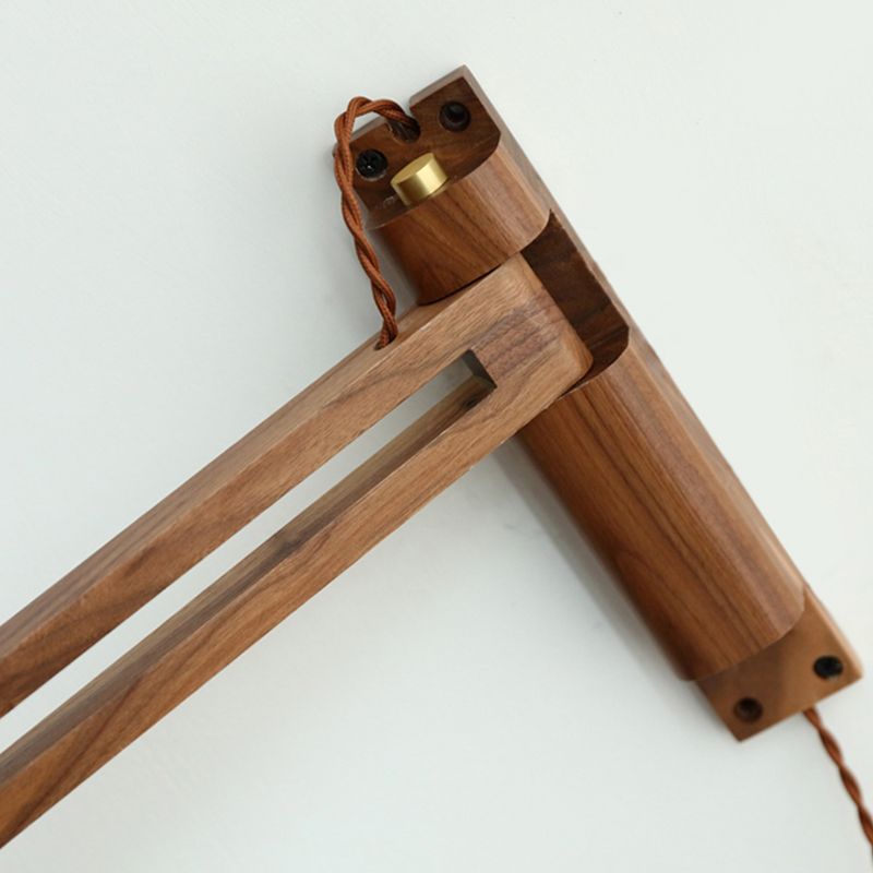 Moderner Stil ausgestellter Wandlampen Holz 1 Lichtwandbeleuchtung Armaturen