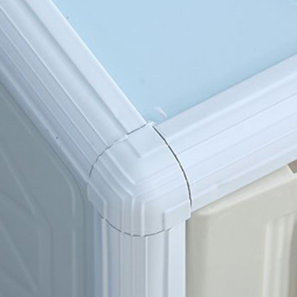 Contemporary Hinged Storage Cabinet Plastic Non-Hanging Armoire