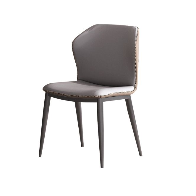 Esstisch im minimalistischen Stil mit weißem festem Tisch und Sockelbasis für den Heimgebrauch