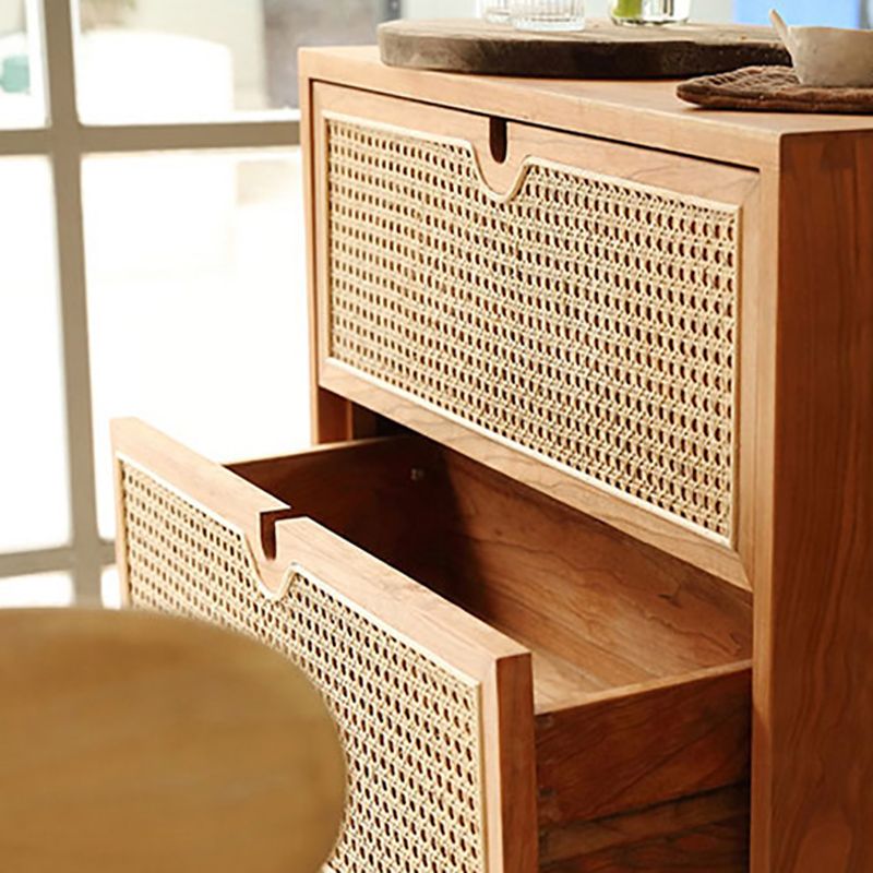 Contemporary Chest Rectangle Wicker&Rattan with Drawer Accent Chest