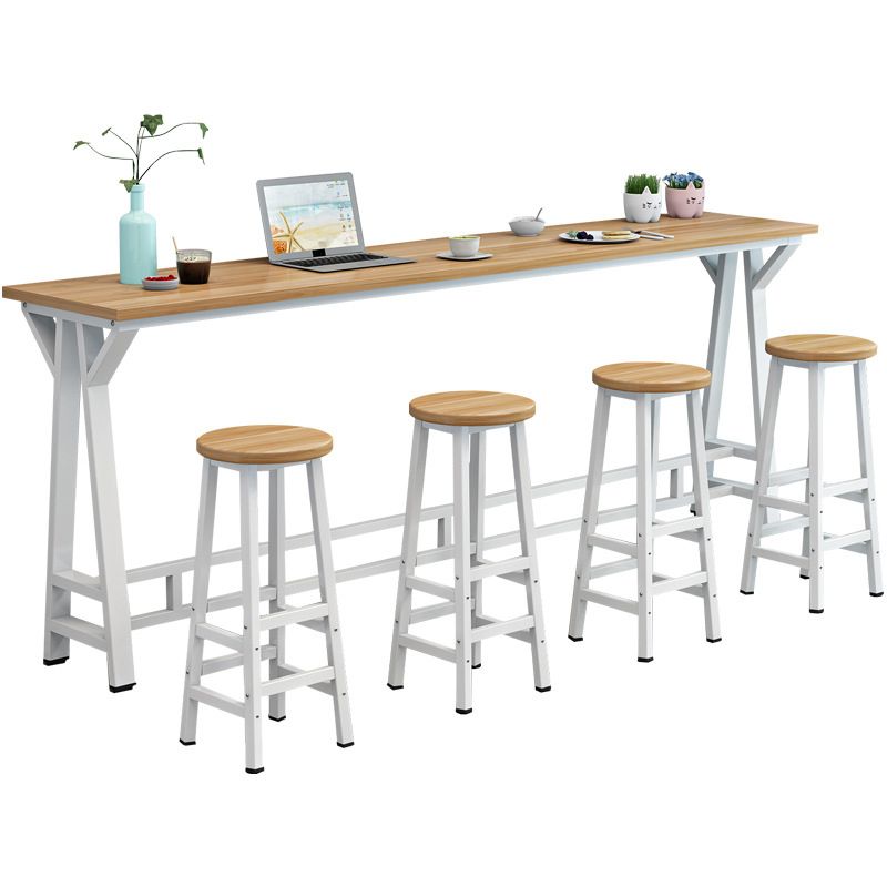 Modern Style Wood Bar Stool Table Rectangle Bar Table for Home