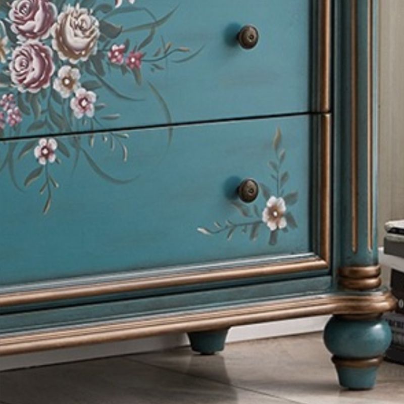 Ornate Traditional Dresser Wood Storage Chest with Drawers for Bedroom