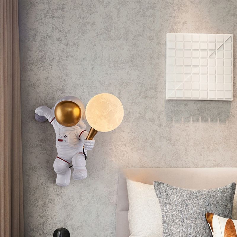Contemporary Simplicity Wall Sconce Lights Astronaut Shape Light for Bedroom