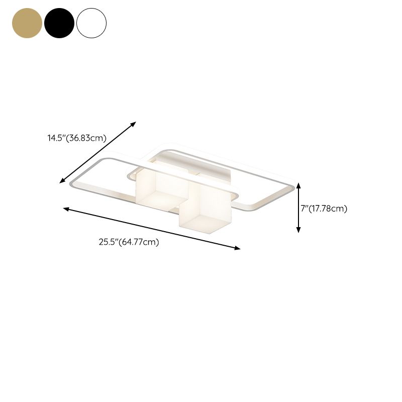 Modern Ceiling Lighting Metal and Acrylic Flush Mount Fixture for Bedroom
