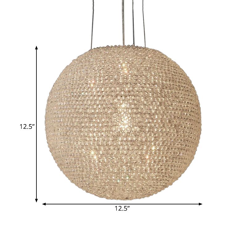 Metal White Chandelier Pendant Light Globe 2 Lights Minimalism Drop Lamp for Bedroom