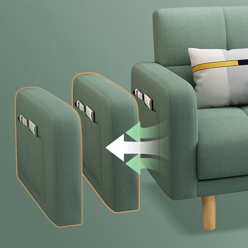 Biscuit Back Square Arm Modern Sleeper with Foldable Convertible Sleeper