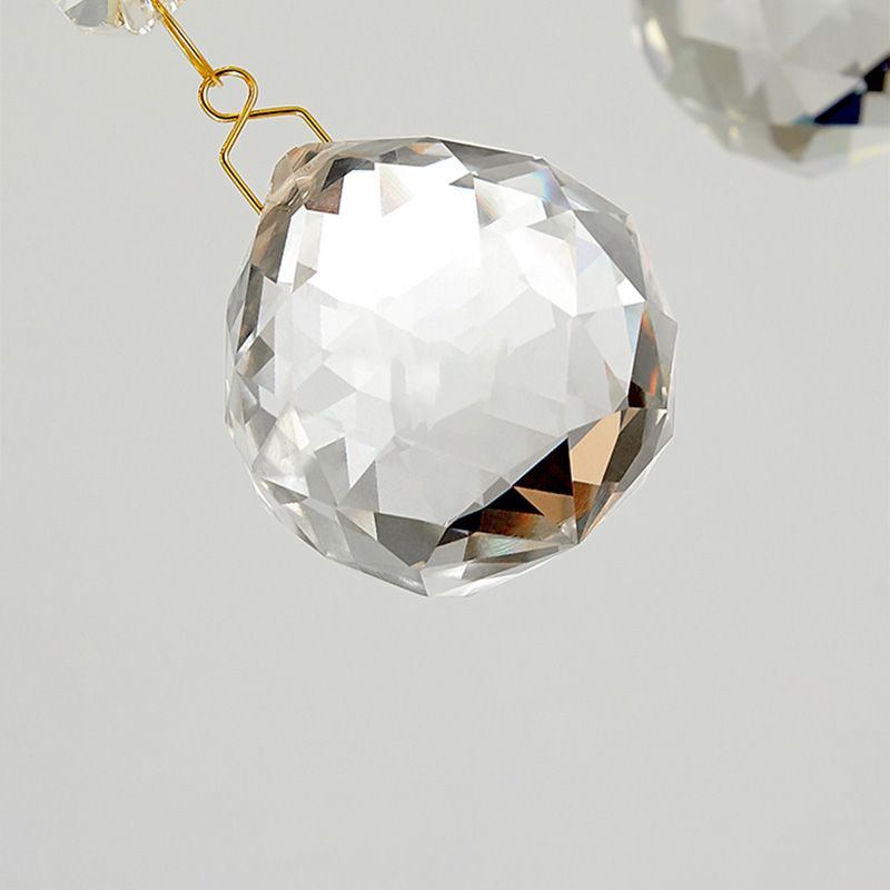 Crystal Ball Shade Multi-Light Pendant Modern 4-Bulb Ceiling Suspension Lamp for Dinner