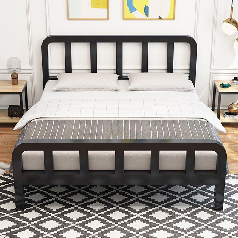 Modernism Spindle Bed with Headboard and Footboard  Metal Bed Frame