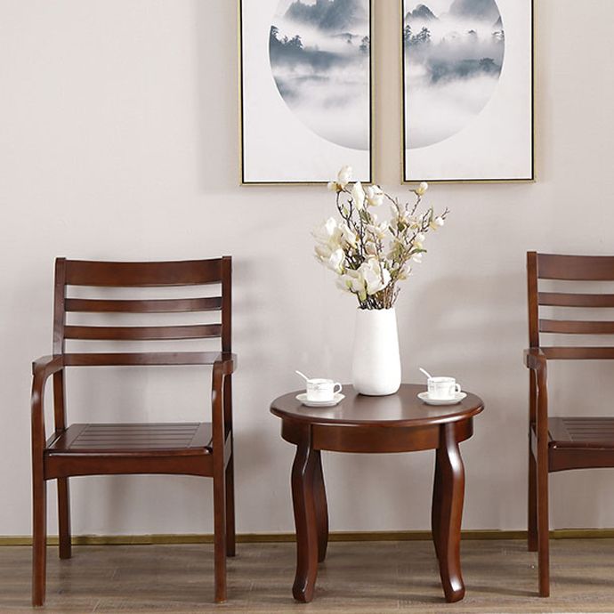Sillón de comedor tradicional con respaldo de escalera de madera, sillón de comedor individual