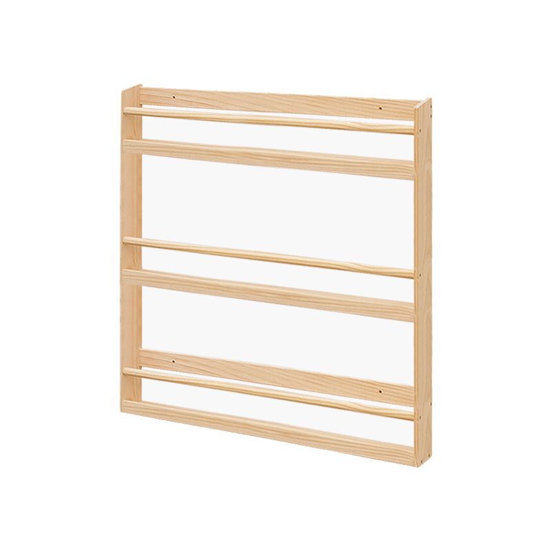 Contemporary Wall Mounted Bookshelf Solid Wood Bookcase for Office