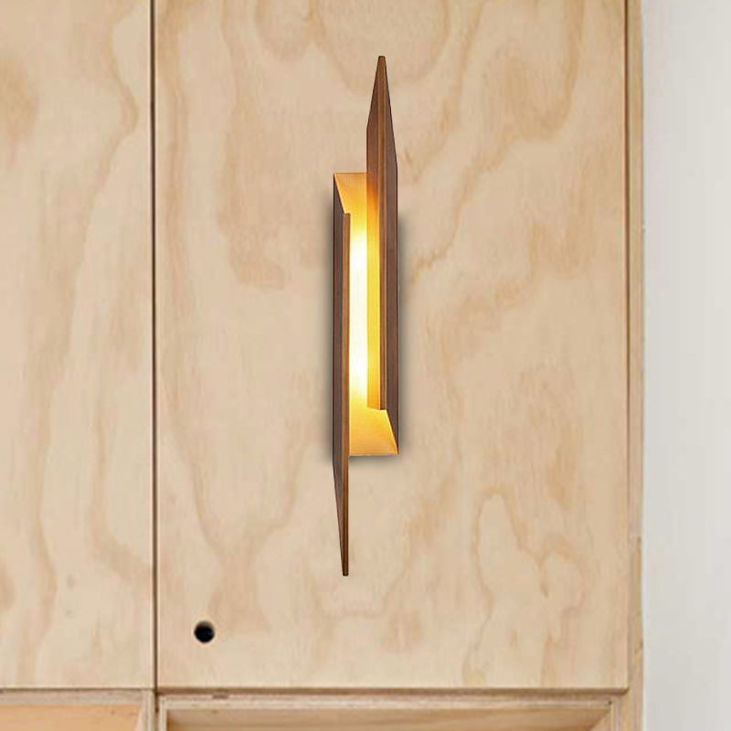 1 Kopf Wohnzimmer Leuchter modernistischer brauner LED -Wandmontagelicht mit geometrischer Metallschatten