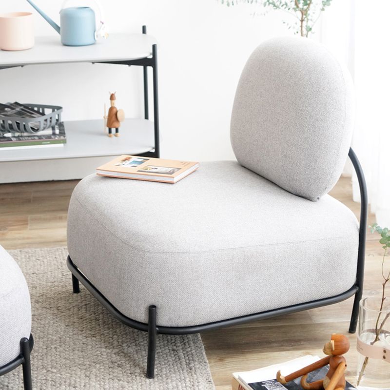 27.95" Wide Armless Linen Chair Basic Four Leg Chair for Living Room