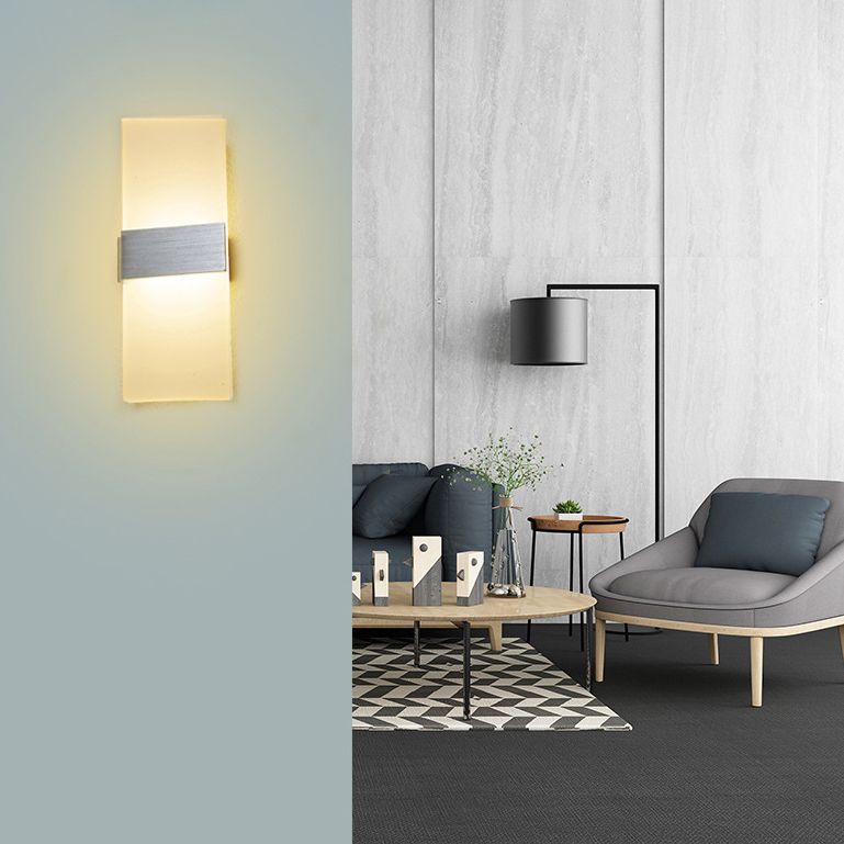 Luces de apliques de pared rectangulares de estilo moderno 1 accesorios de iluminación de pared de luz