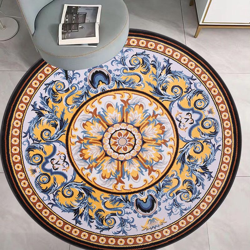 Glam Rug Mid-Century Area Rug Polyester Easy Care Carpet for Bedroom