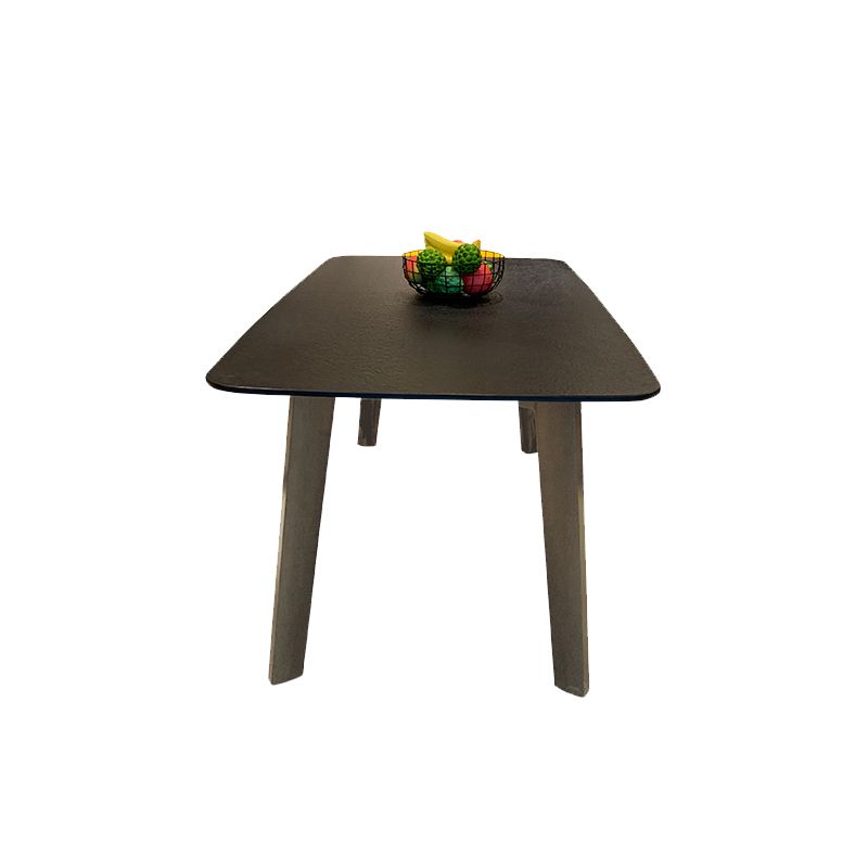 Modern Stone Rectangle Dining Table Solid Wood Table for Dining Room