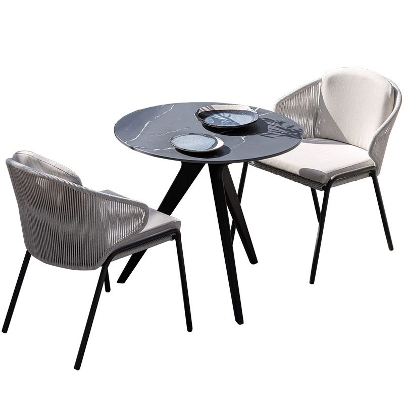 Bohemian Style 1/2/3/7 Pieces Dining Set Stone Dining Table Set for Outdoor