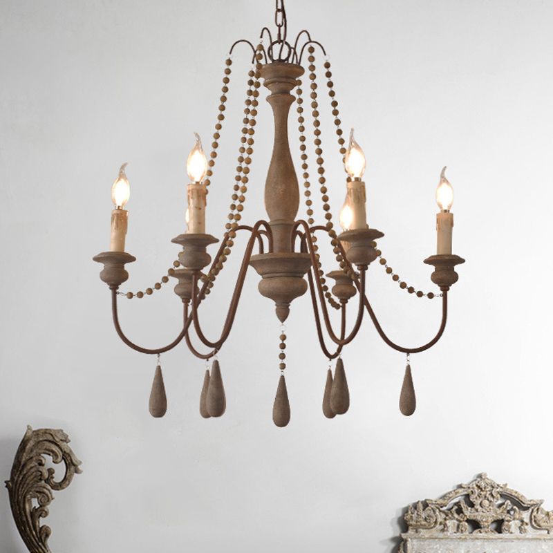 Retro 6/8/12 têtes lampe de lustre gris Branche Plafond Pendant Light avec bras métallique pour le salon