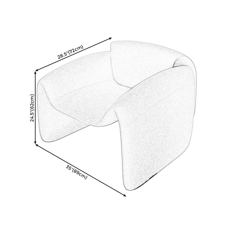 Velvet Arms Included Chair 35"L x 28.3"W x 24.4"H Chair for Living Room