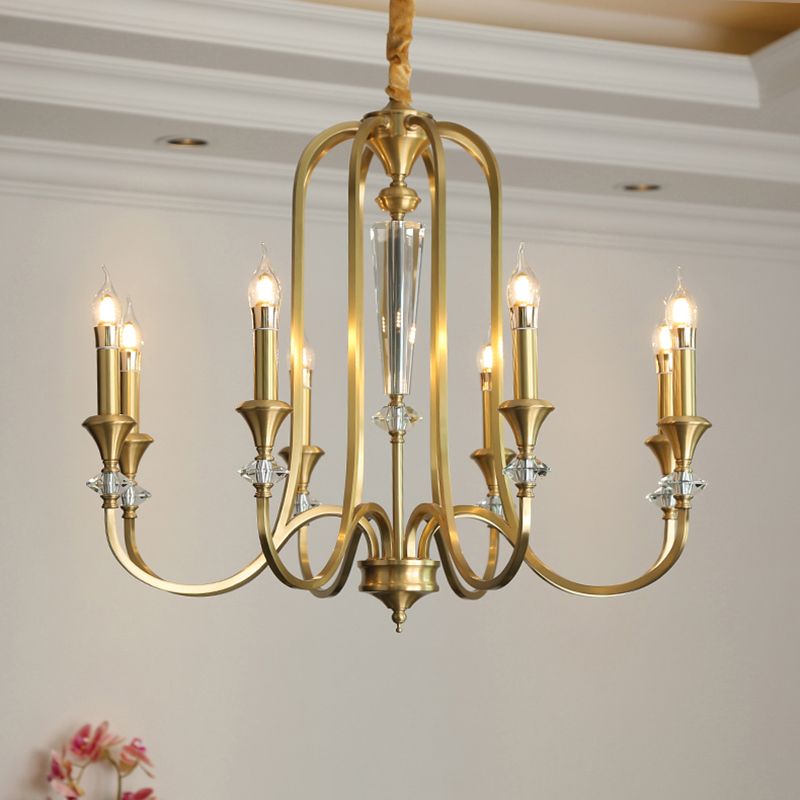 Lampada candele in stile coloniale Lumo Lampada a sospensione del soffitto metallico per soggiorno