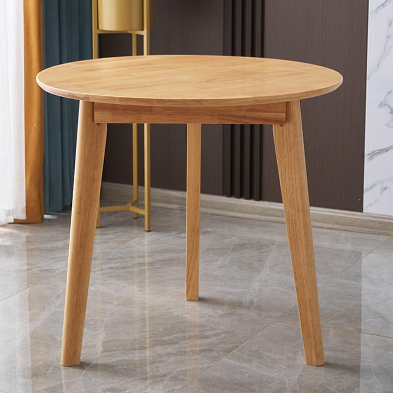Solid Wood Top Dining Table Contemporary Dining Table with 4 Legs