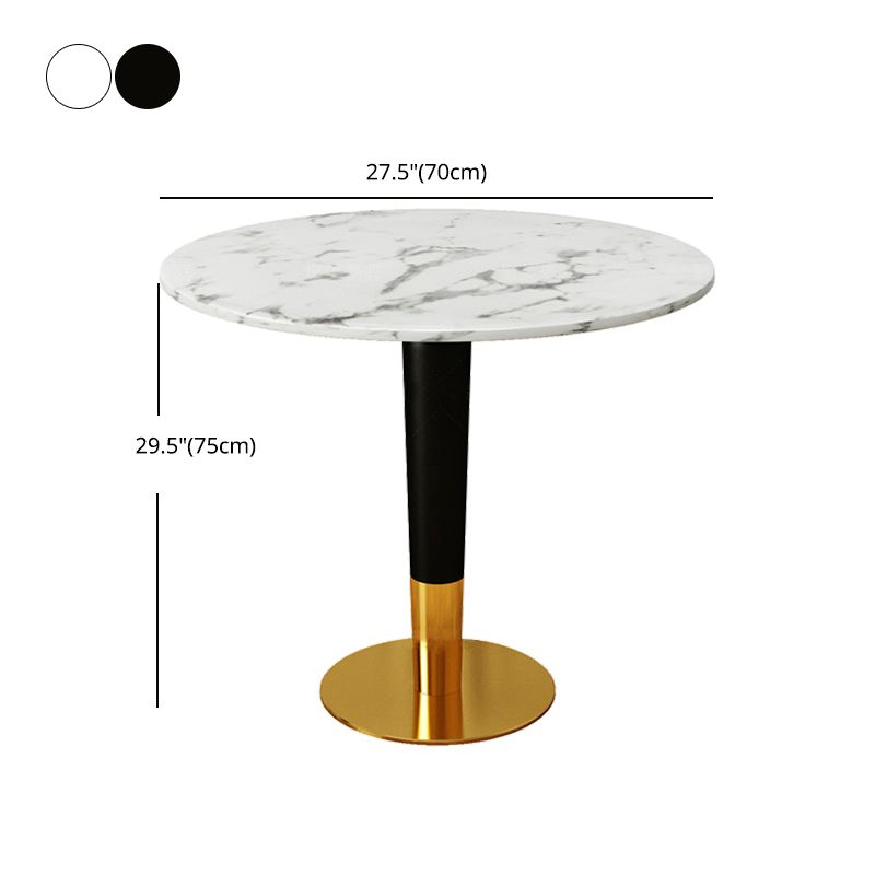 1/2/4/5 Pcs Metal Glam Style Dining Set with Round Table Dinette Set